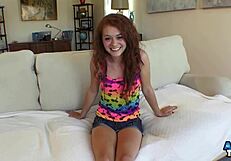 Redhead Alice Green Gets Anal Creampie