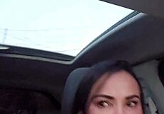 beautiful brunette milf with big clit and pussy rides big cock in public races