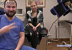 dr tampa conducted ava siren's first gyno exam. the petite blonde spread her pussy in latex gloves for a detailed pov inspection.