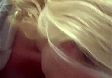 Blonde cougar fuckslut drains balls on command as filthy whore