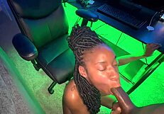 Pretty girl gets creampie from big black cock