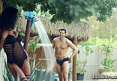 black cute nia nacci takes dick outdoor