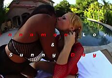 Sinnamon Love And Sunny Day In Thong Panties With Big Tits And Curvy Ebony Milf Sex