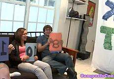 Sweet college coeds get fucked in missionary position in their dorm