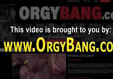 Mature European in group gangbang