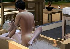sims 4 voyeur surprises couple bathing