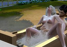 sims 4 voyeur surprises couple bathing