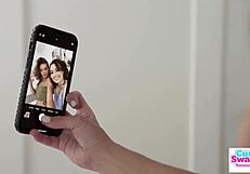 kinky katie kush in tanned group scene