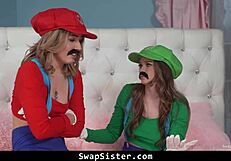 stepbrothers whip out their dicks they get right to work - swapsister