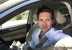 This stranger just POUNDS skinny ebony Jada Doll until he fills her up with creampie.