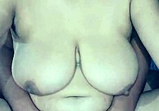 Desi Indian Wife Squeezes Huge Boobs While Fingering Hairy Pussy!