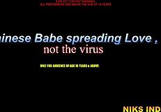 indian boy fucks chinese girl's pussy and ass, insults chinese mom