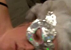 Ginger lady takes on masked amateurs in intense bbw action.