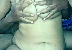 Desi Indian Wife Squeezes Huge Boobs While Fingering Hairy Pussy!