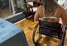 Doctor fucks wheelchair brunette in anal consultation