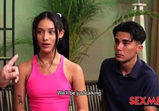 skater hottie carolina guerrero gives quick blowjob