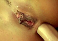 She Rides His Cock In Red Satin Gloves, Ending With A Facial