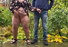 Couple That Pees Together Stays Together. Outdoor Mature Curvy Bonding Ensues.