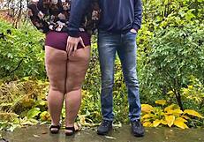 Couple That Pees Together Stays Together. Outdoor Mature Curvy Bonding Ensues.