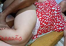 bbw prostitute gags on black cock while getting pussy licked and creampied