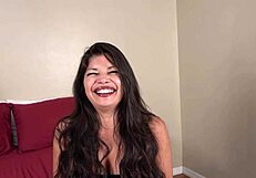 Pretty European amateurs Kitty and Isabella participate in stretching exercise.