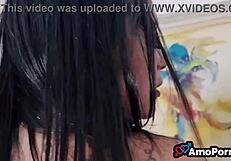 oh he grabbed that brazilian brunette by the waist and made her cum loudly