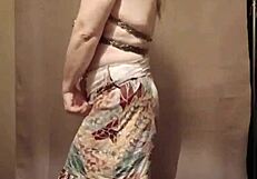 french housewife performs a sexy striptease with toys