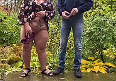 Couple That Pees Together Stays Together. Outdoor Mature Curvy Bonding Ensues.