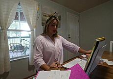 My hot step-mom bends over for doggystyle in her video