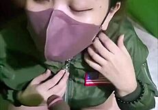 Wife enjoys intimate moments at home