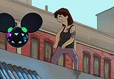 The Dancing Person From The Bob's Burgers Movie Bridged By A Lightwave - Deadmau5