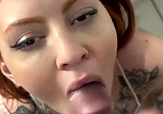 Does the Cute Redhead Stepsister Love Sucking Big Cock for Facial?
