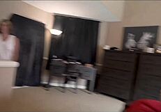 Impregnating my girlfriend's hot mom Lauryn Mae in the bedroom with handjob and clothes ripped. WCA Productions.