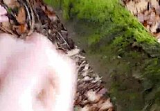 Watch Her MASTURBATE In The FOREST!