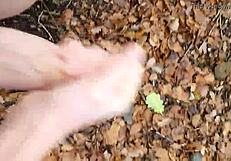 Watch Her MASTURBATE In The FOREST!