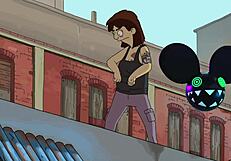 The Dancing Person From The Bob's Burgers Movie Bridged By A Lightwave - Deadmau5