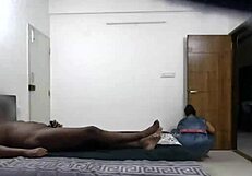 Maid Samantha Gets Flashed a Hard Cock in the Kitchen