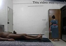 Maid Samantha Gets Flashed a Hard Cock in the Kitchen