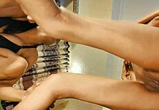 Horny best friends fuck one guy in threesome