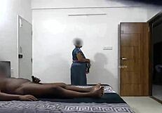 Maid Samantha Gets Flashed a Hard Cock in the Kitchen