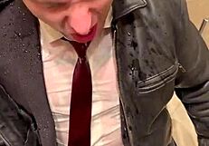 What happens in the office with leather suits?