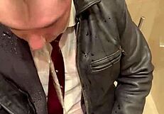 What happens in the office with leather suits?