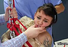 Wacky girl brought to ass hole asylum for painful treatment