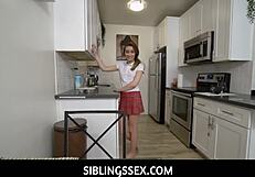 Siblingssex - Stepsister Rewards Big Test With Draining Cock Ride