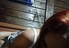 nice chat with the beautiful redhead