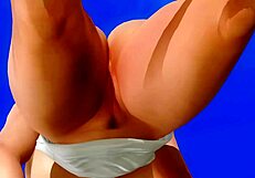 helena discovers her private beach paradise with close-up teasing