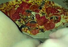 Arabic kinky masturbation with food in pussy.