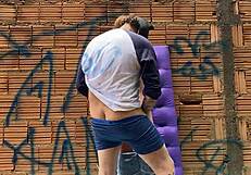 Hand in ass of horny young slut sex toy.