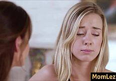 step mom interacts with stepdaughter in a family scenario