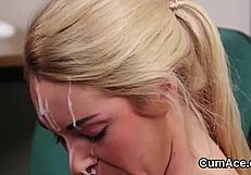 Slutty Peach Devours Massive Sperm Load In Intense Blowbang